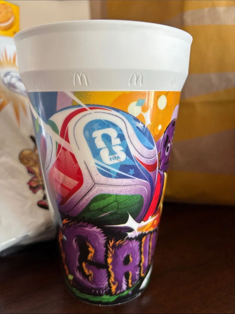 2026 McDonald's Fifa World Cup Grimace Adult Happy Meal Cups (Open Box)